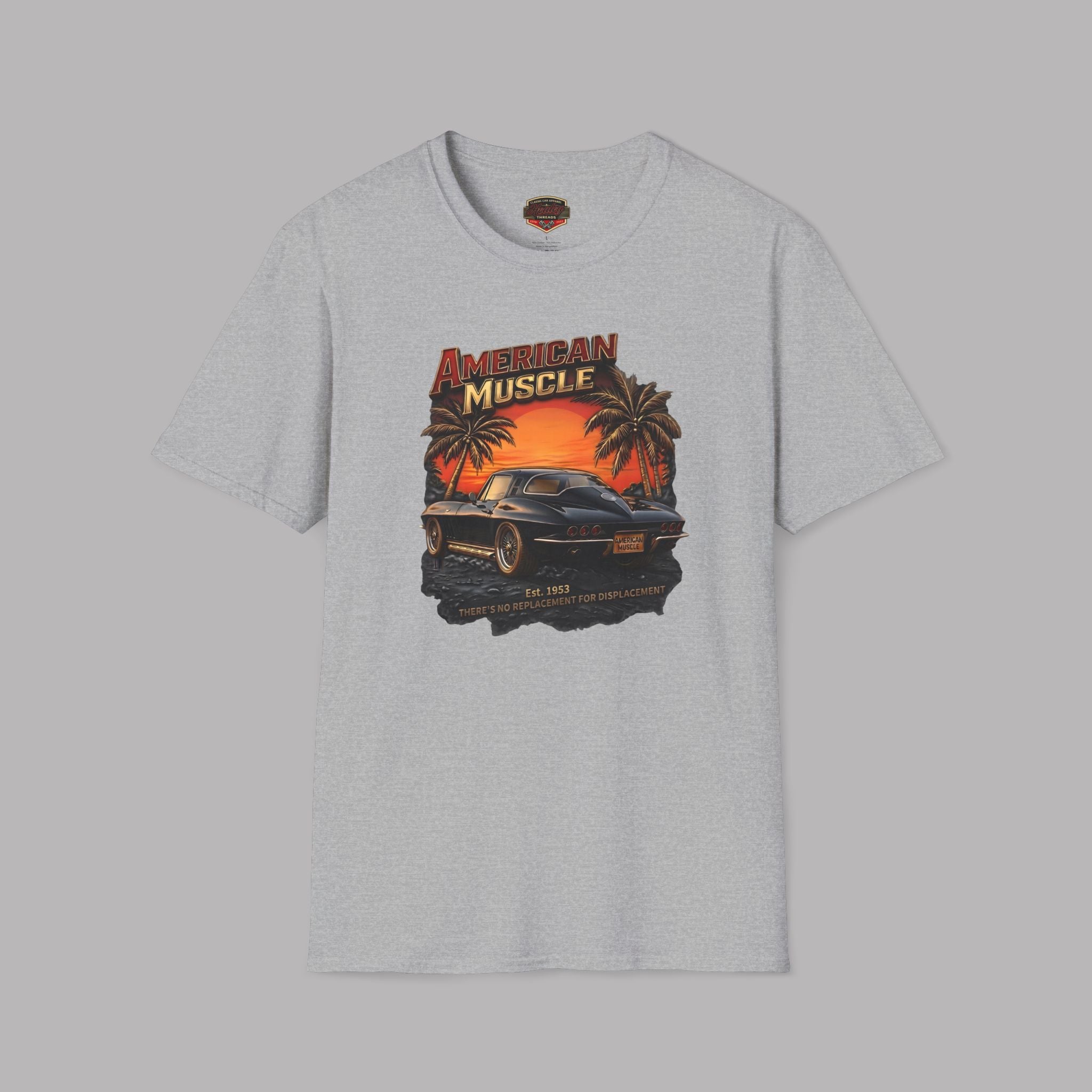 American Muscle Sunset T-Shirt - Retro Sports Car Tee