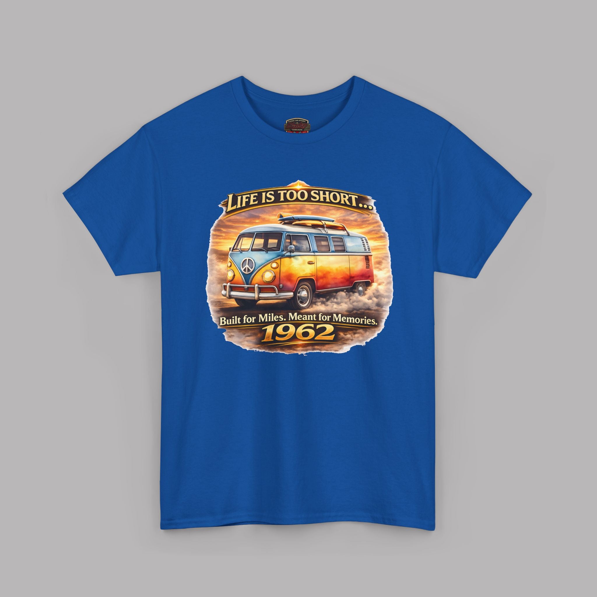 Life Is Too Short Retro Van Tee | Vintage Road Trip Shirt