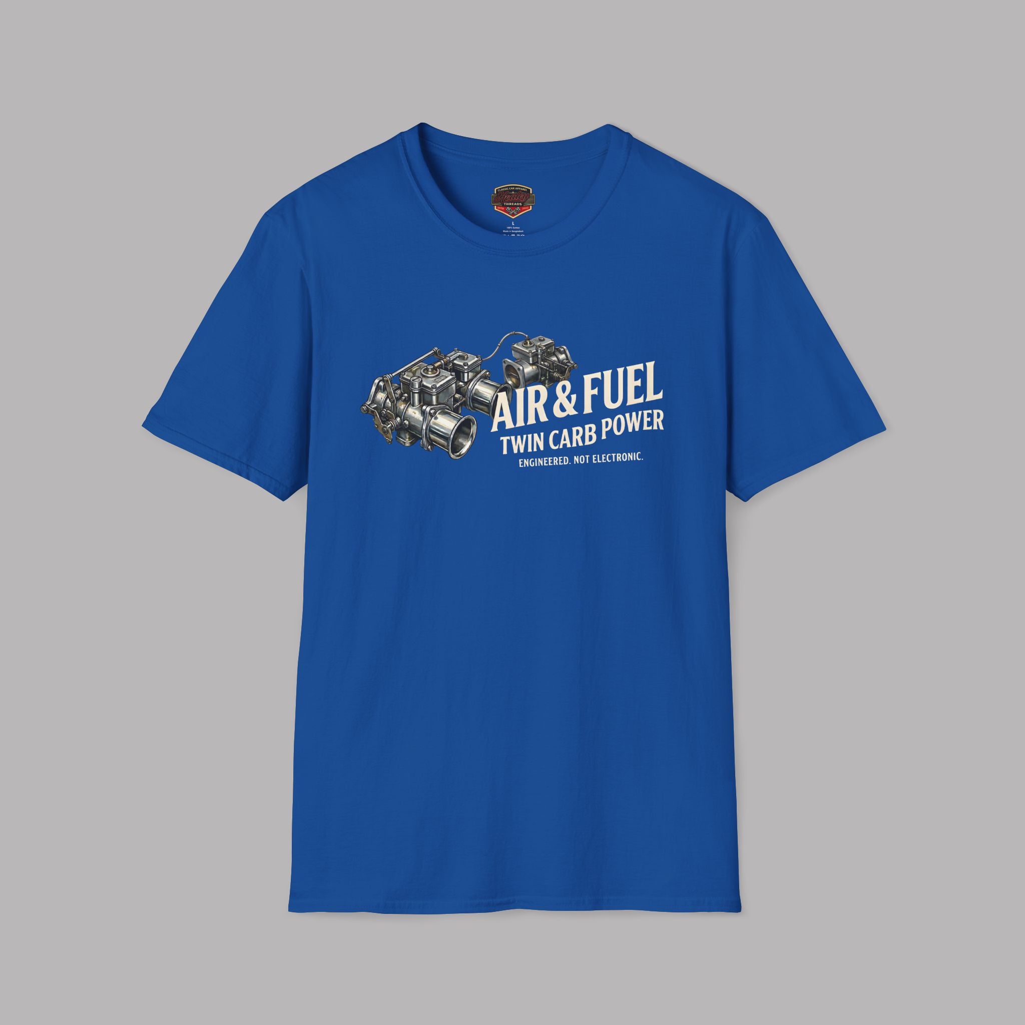 Air & Fuel Twin Carb Power T-Shirt - Engine Illustration Tee