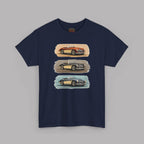 Classic Sports Cars Tee | Vintage Three-Panel Car Graphic Shirt