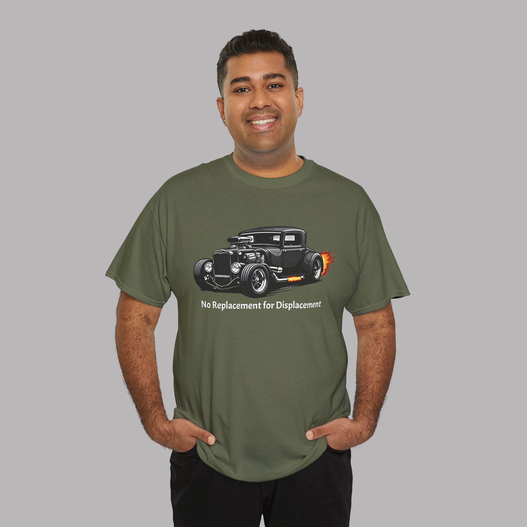 No Replacement for Displacement T-Shirt - Hot Rod Tee