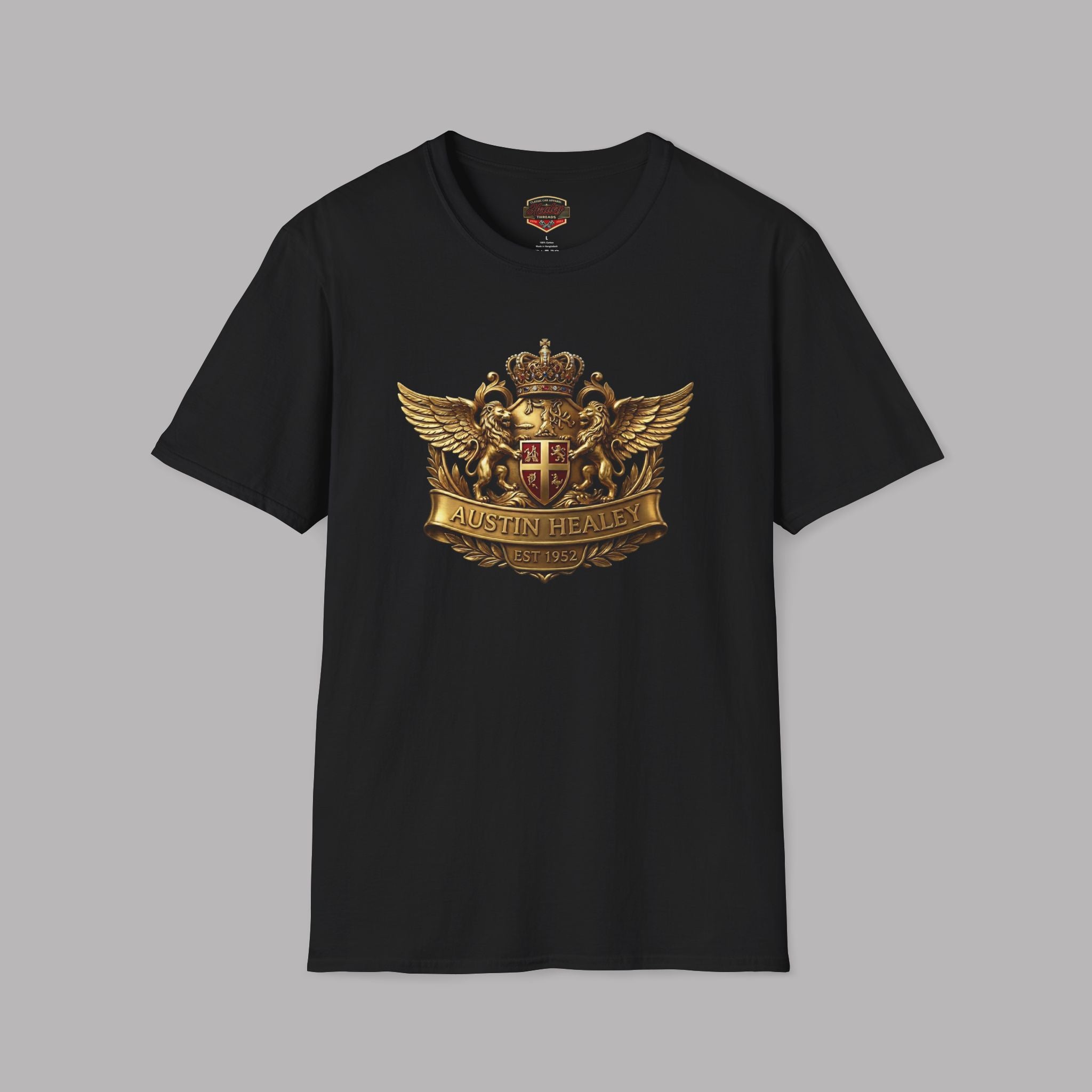 Crowned Lion Crest Tee | Vintage Roadster Gift Shirt