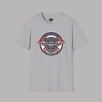 Sport gray t-shirt with a graphic Healey Sprite design on a gray background