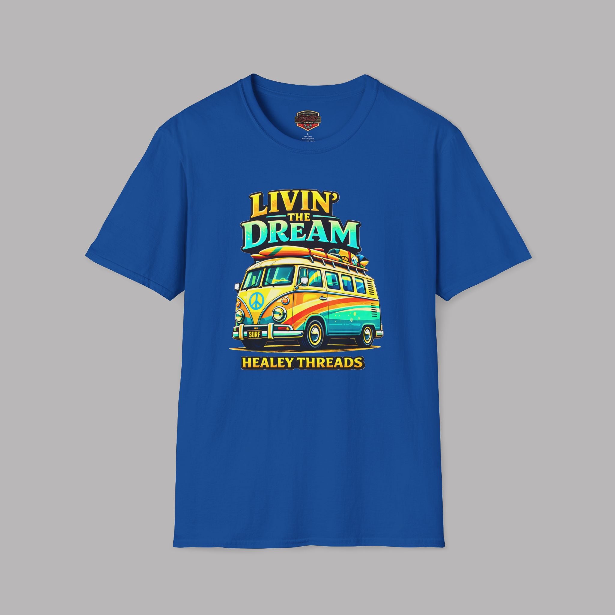Livin' the Dream Retro Surf Van T-Shirt - Healey Threads Tee