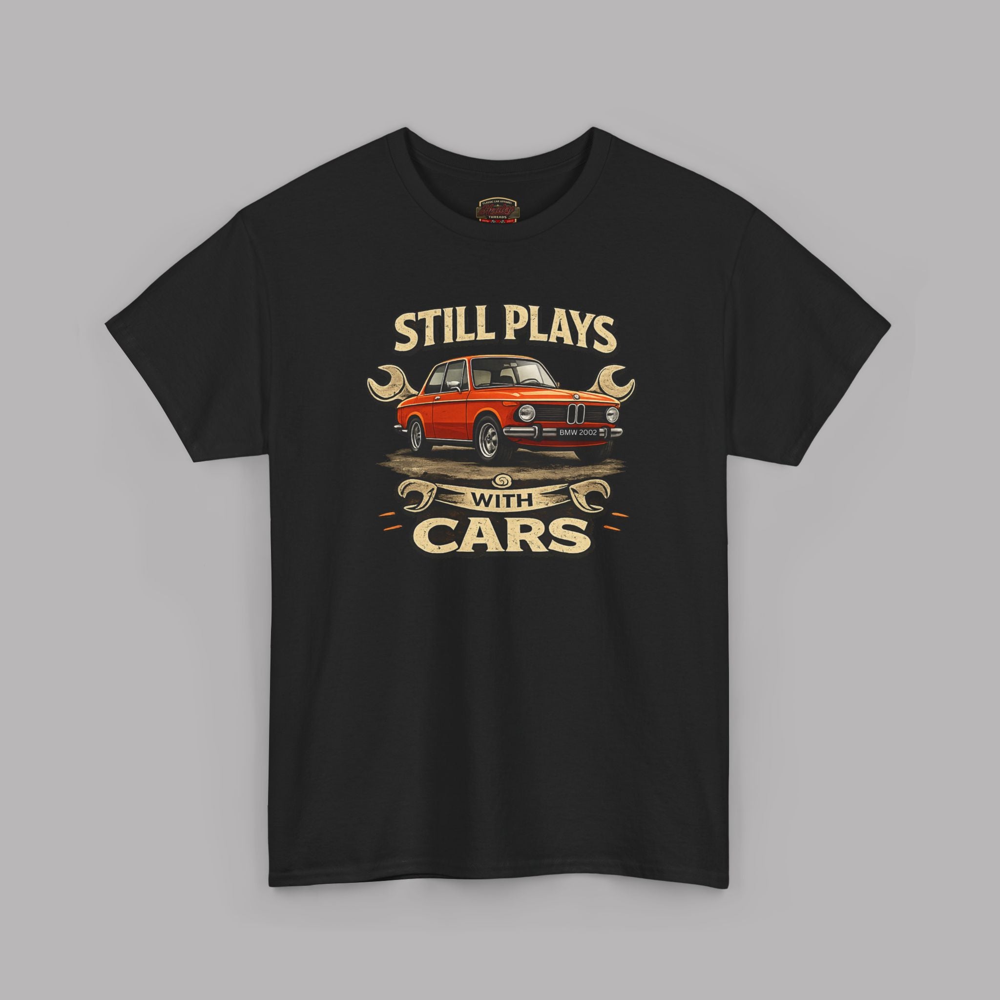 Still Plays With Cars T-Shirt — Vintage Car Lover Tee