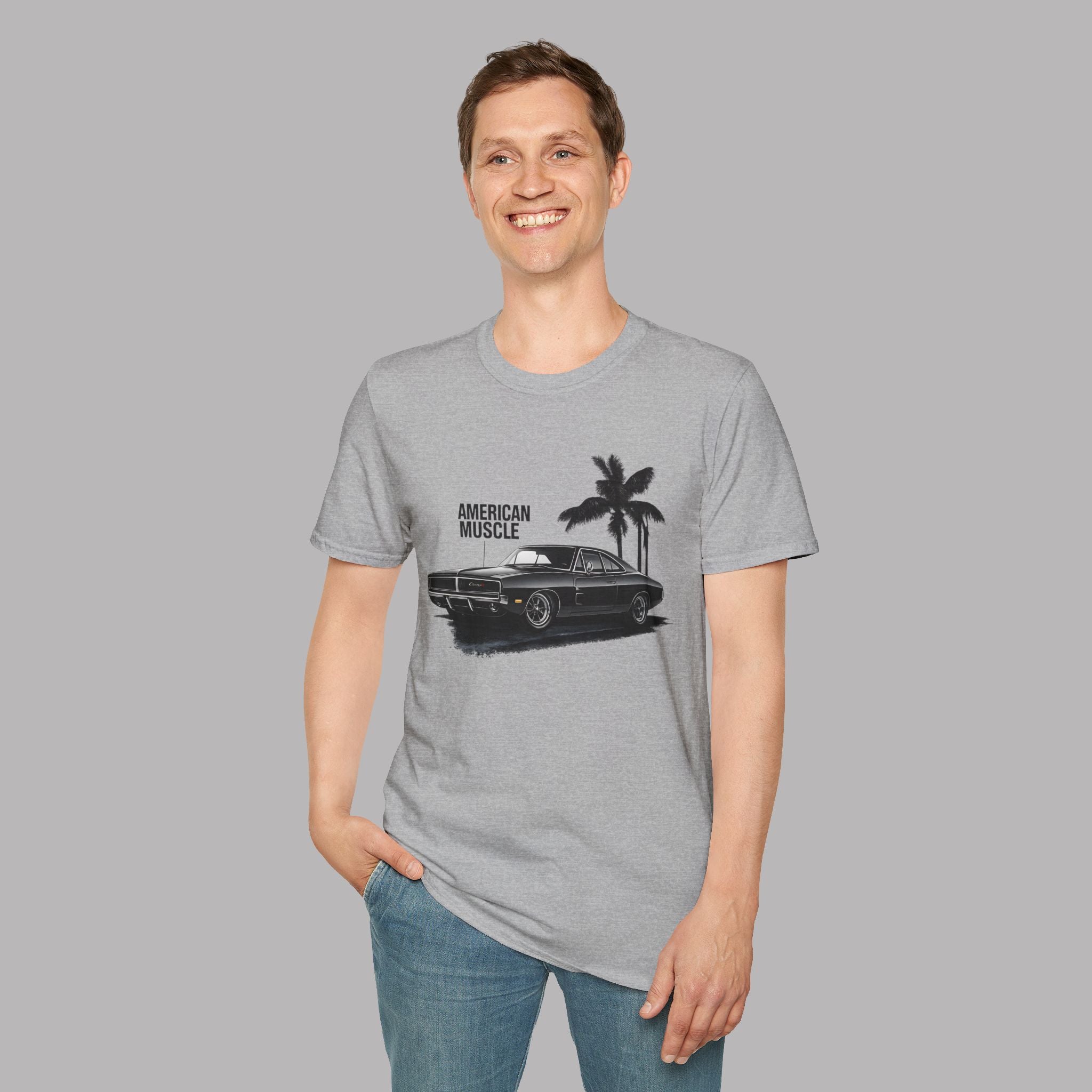 American Muscle Car T-Shirt - Retro Dodge Charger Tee