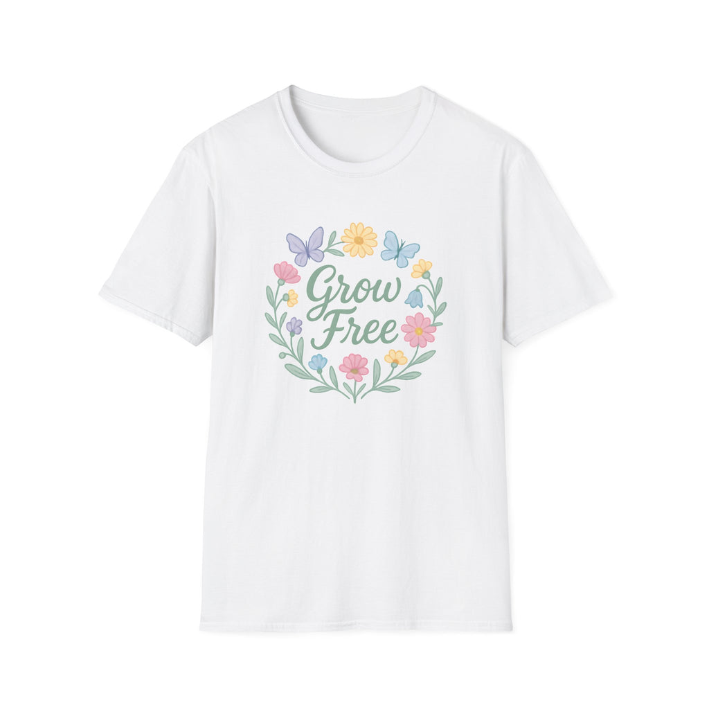 Grow Free Floral Wreath T-Shirt