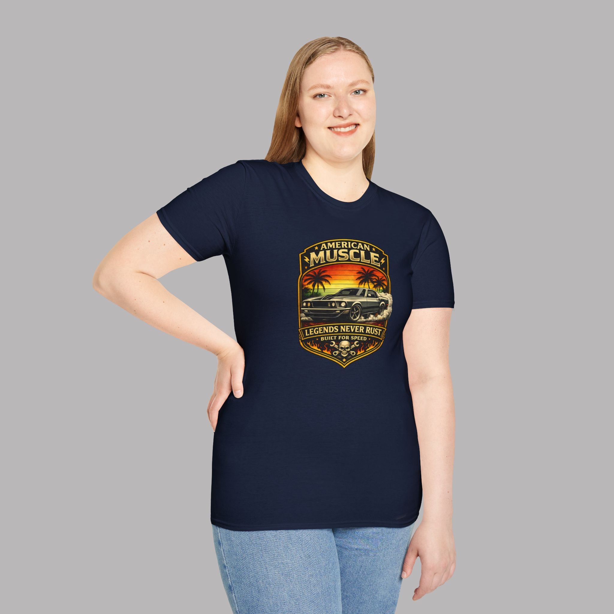 Legends Never Rust American Muscle Tee | Classic Car Shirt