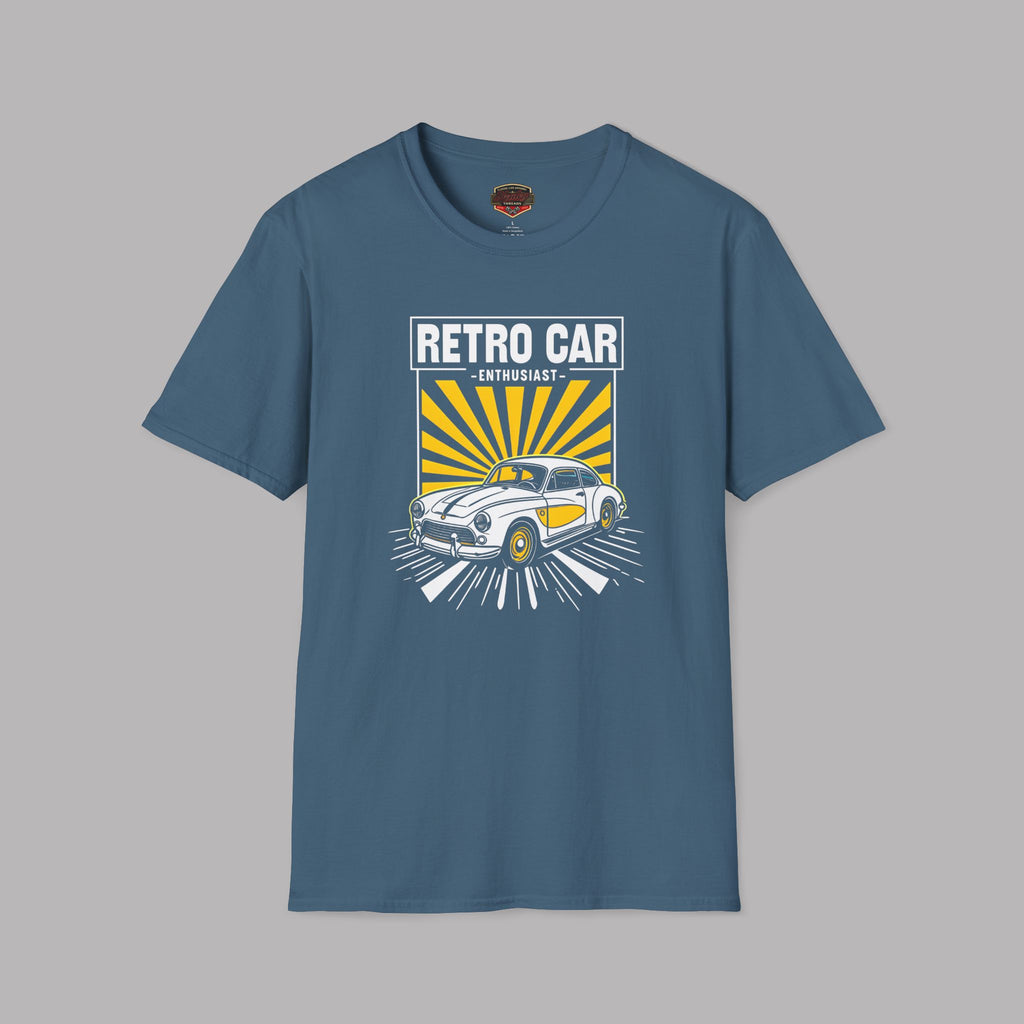 Retro Car Enthusiast Sunburst Tee | Vintage Car Gift Shirt