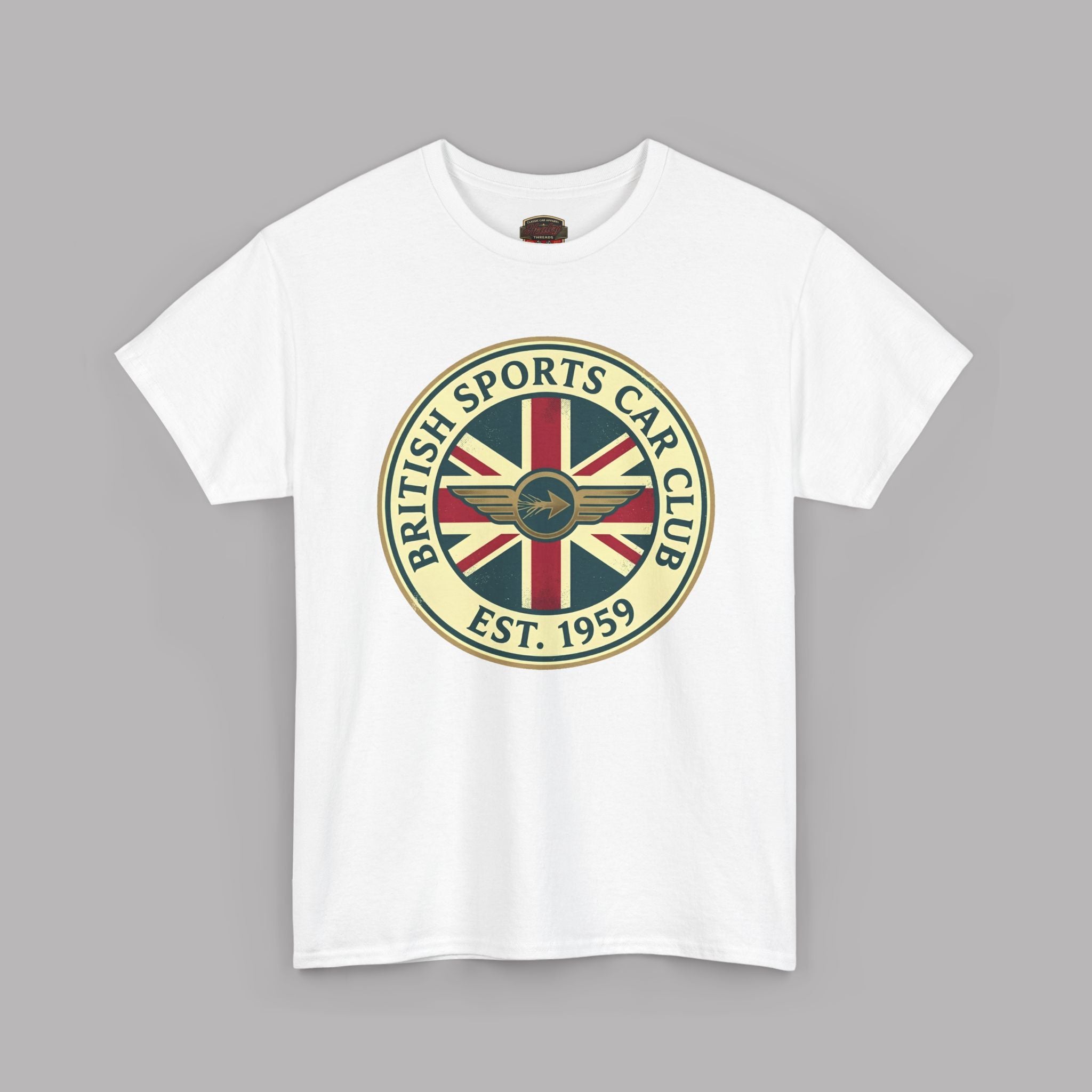 British Sports Car Club Tee | Vintage Badge Gift Shirt