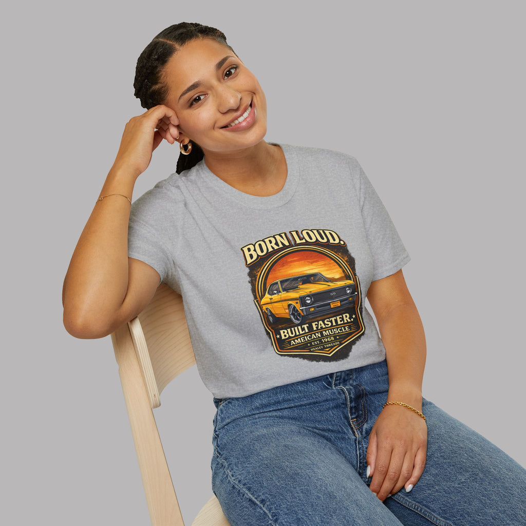 Chevy Nova SS T-Shirt - Born Loud Built Faster Muscle Tee