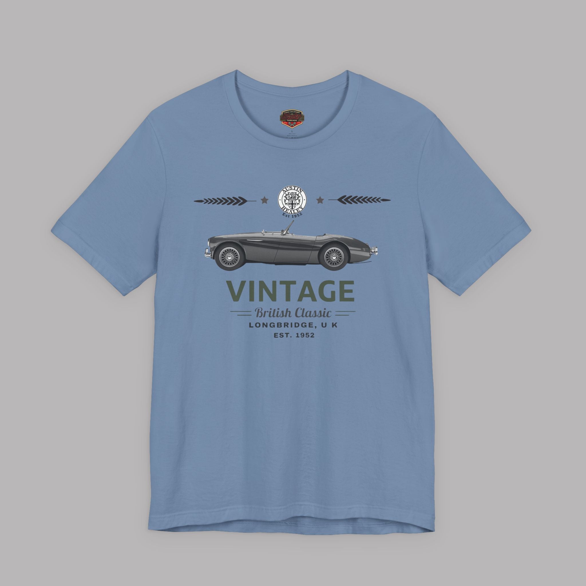 Vintage British Roadster T-shirt | Classic Car Badge Gift Tee