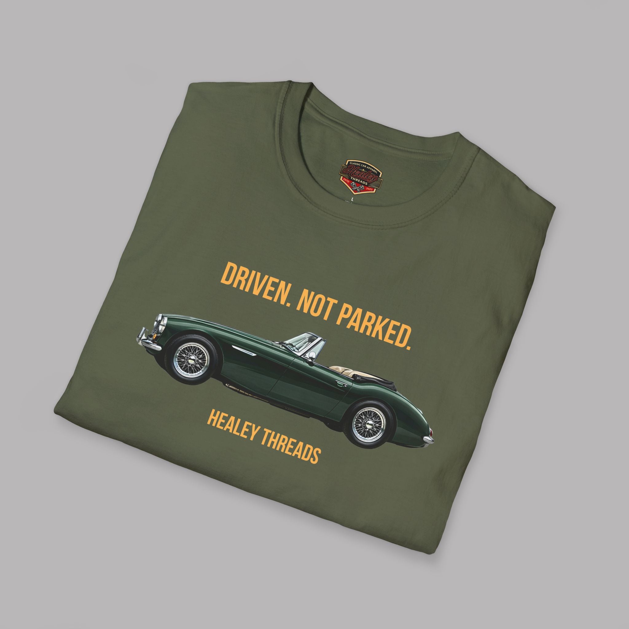 Classic Car Lover Gift Shirt - Driven Not Parked Austin Healey Tee