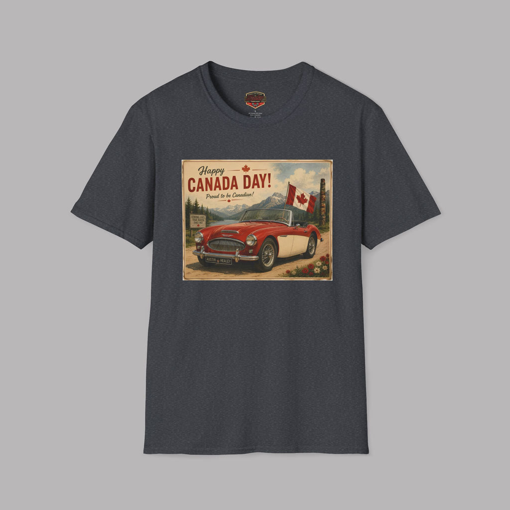 Happy Canada Day Classic Roadster T-Shirt – Vintage British Sports Car Tee